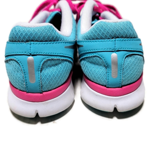 Nike Running Shoes Aqua, Pink Girls Youth Size 7Y - Picture 7 of 13
